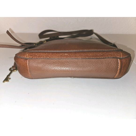 Fossil Brown Leather Crossbody Bag 10x7x2 - Picture 3 of 8